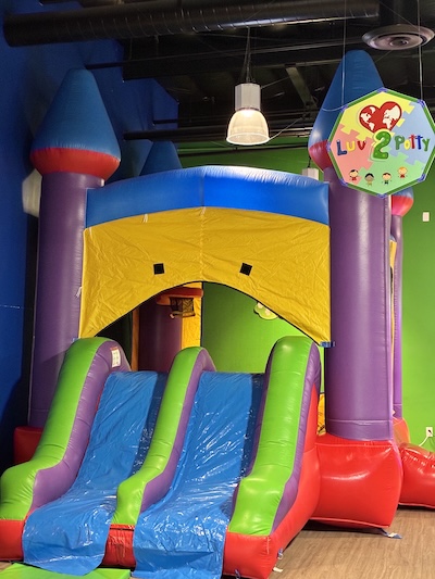 Bouncy castle at Luv 2 Play